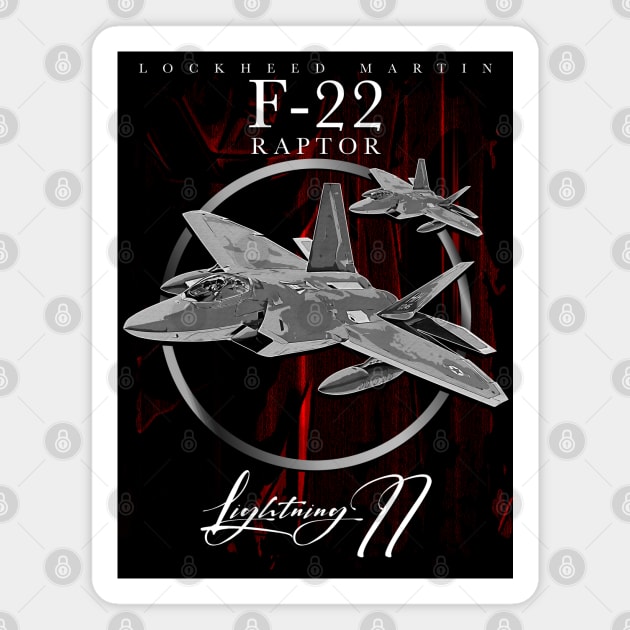 Lockheed Martin F-22 RAPTOR US AIR FORCE Fighterjet Magnet by aeroloversclothing